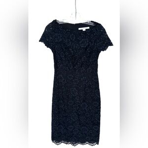 Diane Von Furstenberg Navy Lace Midi Dress